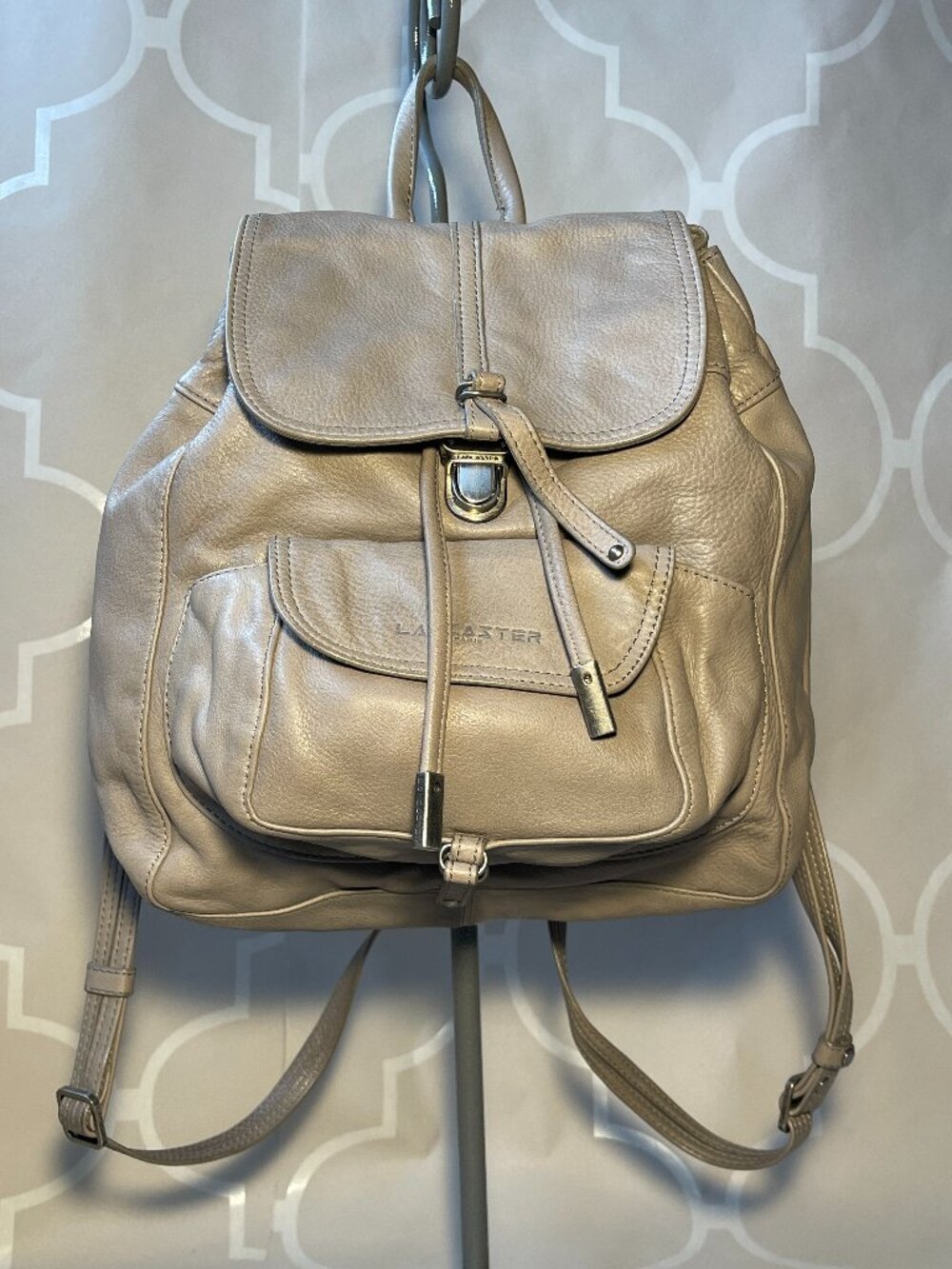 Lancaster Paris Leather Backpack | Made in France | Genuine Leather